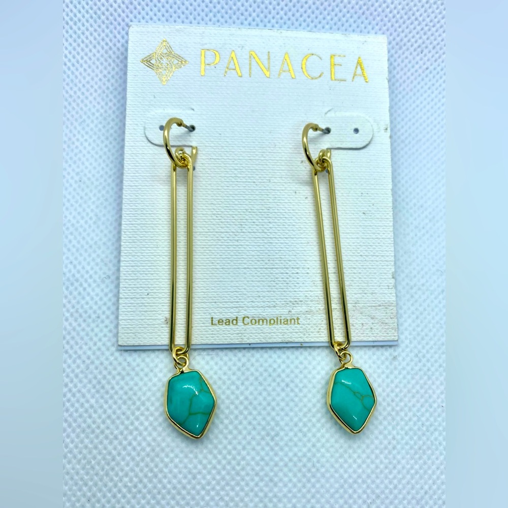 Vintage Panacea NOS Turquoise Drop Earrings